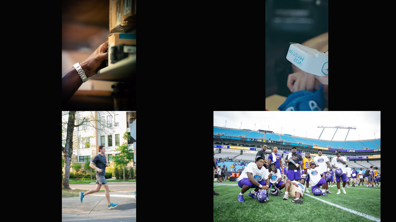 Four real projects: EZ electrical work, Troha performance testing, CCT running and Beyond The Offer football athletes